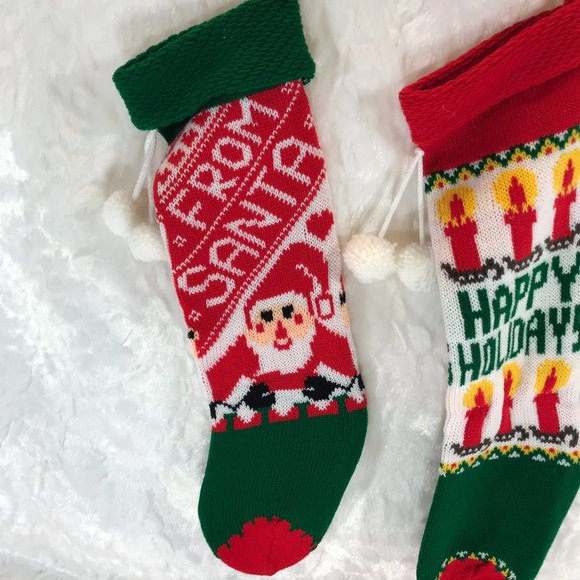 4 - Knit Reindeer Stockings 2 Assorted styles - Picture 4 of 7